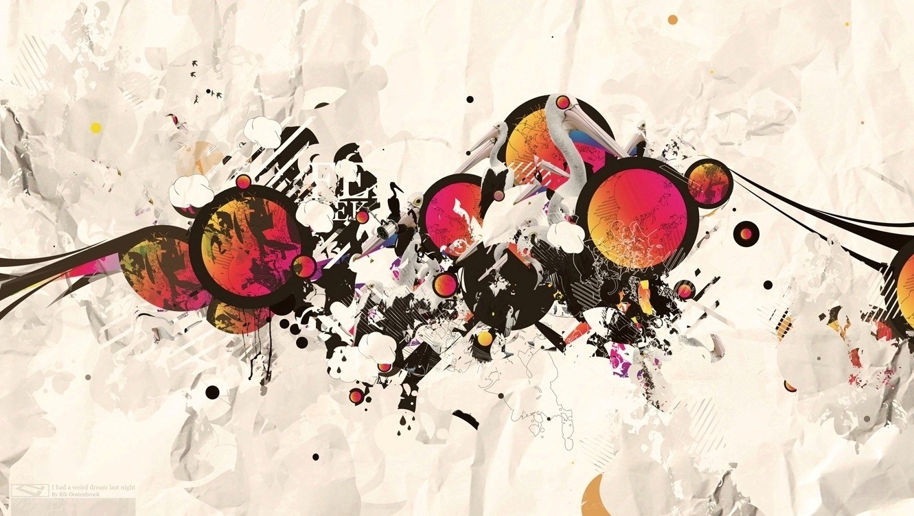 abstract digital art with circles