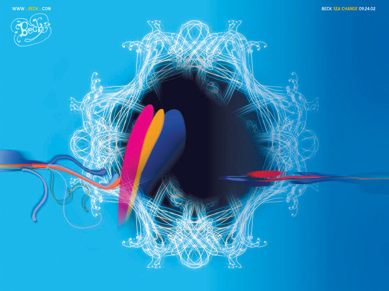 Abstract digital art with colorful lines