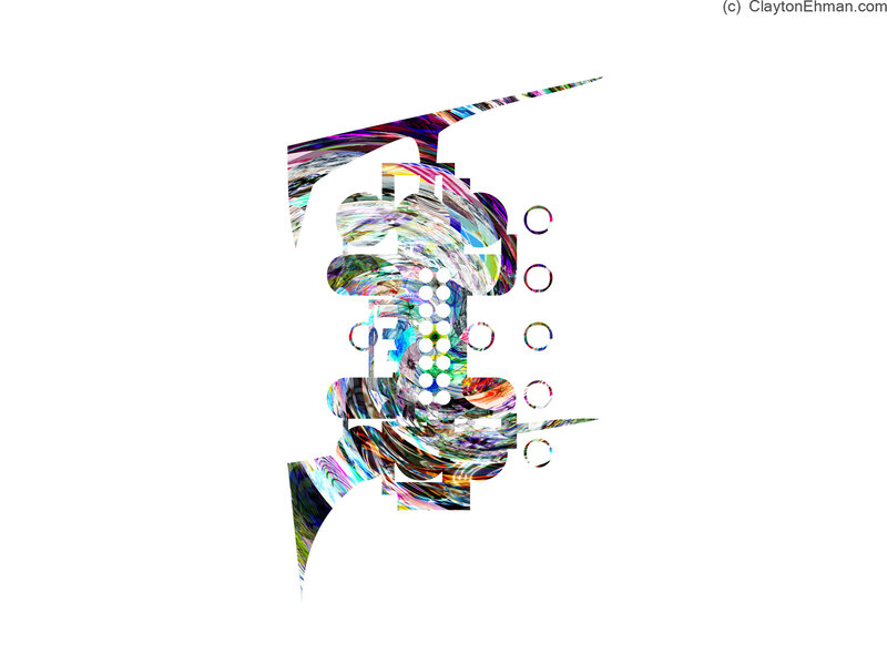 Abstract digital art with colorful swirls