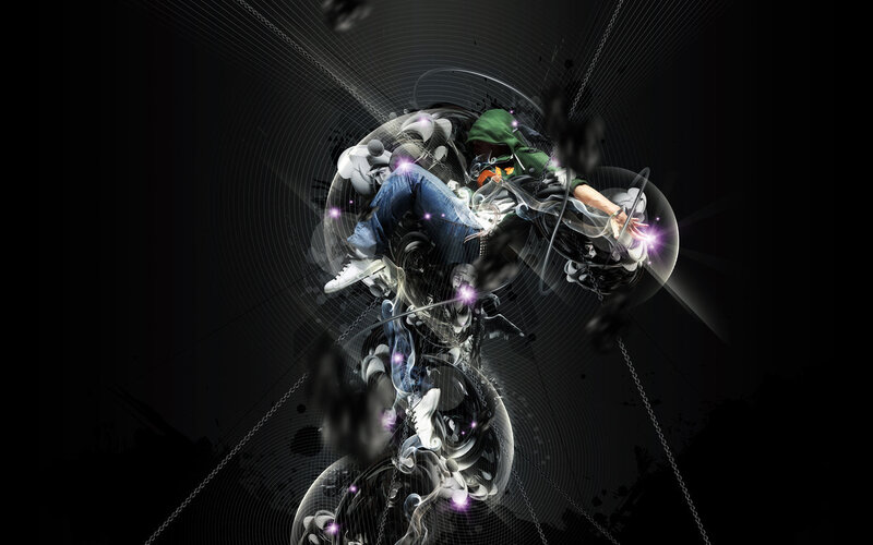 abstract digital art with dancer