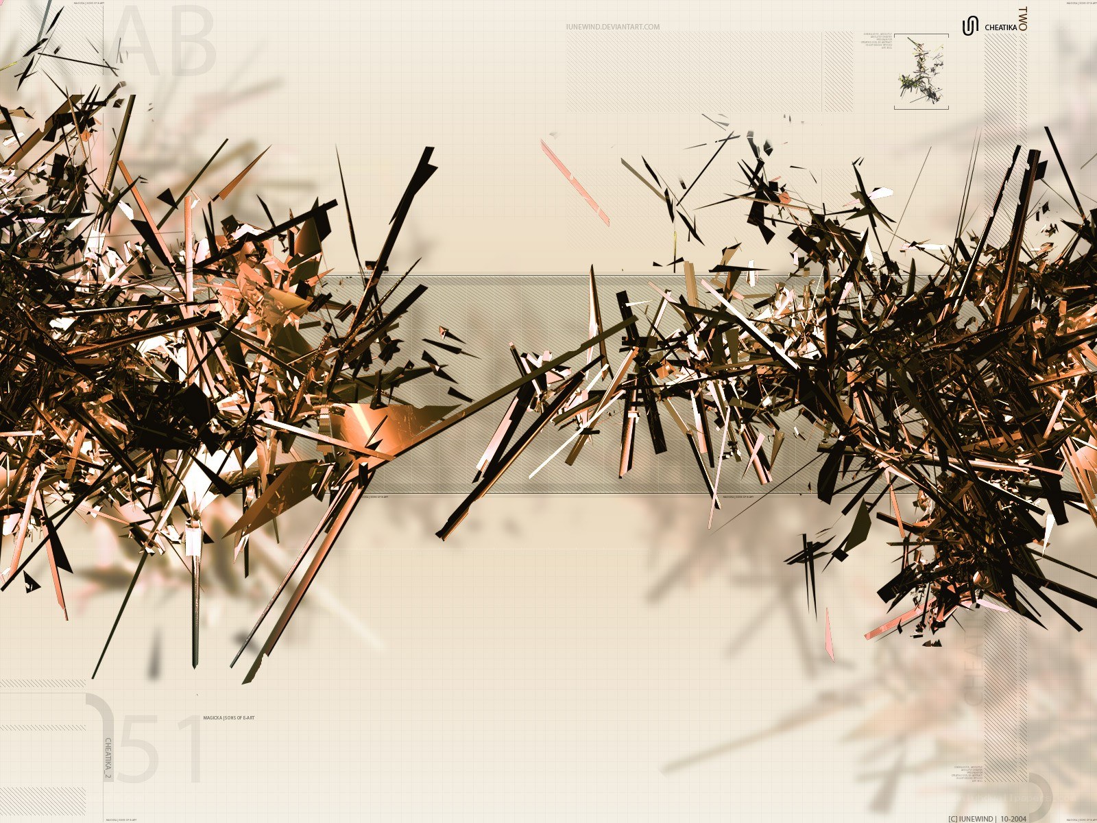 abstract digital art with debris