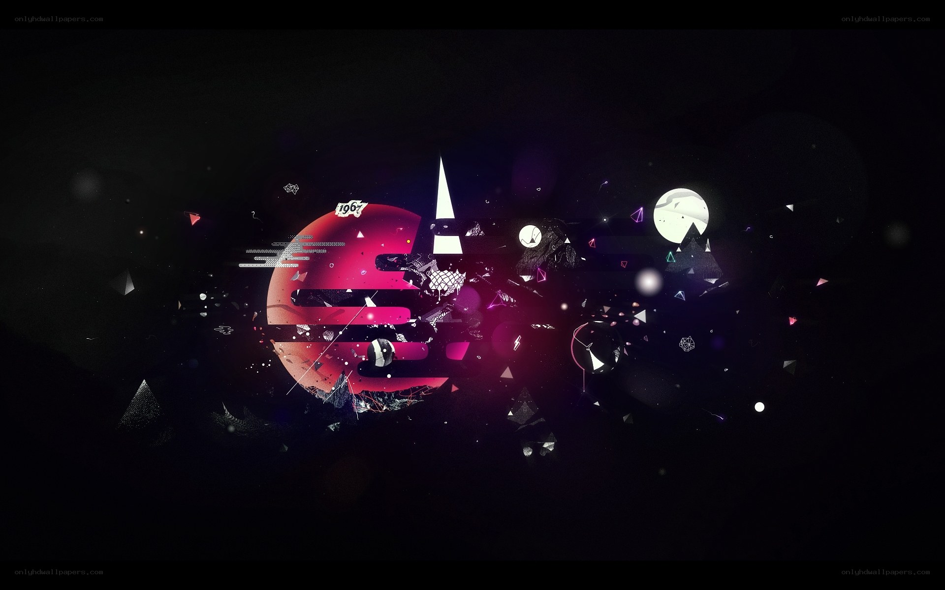 abstract digital art with euro symbol