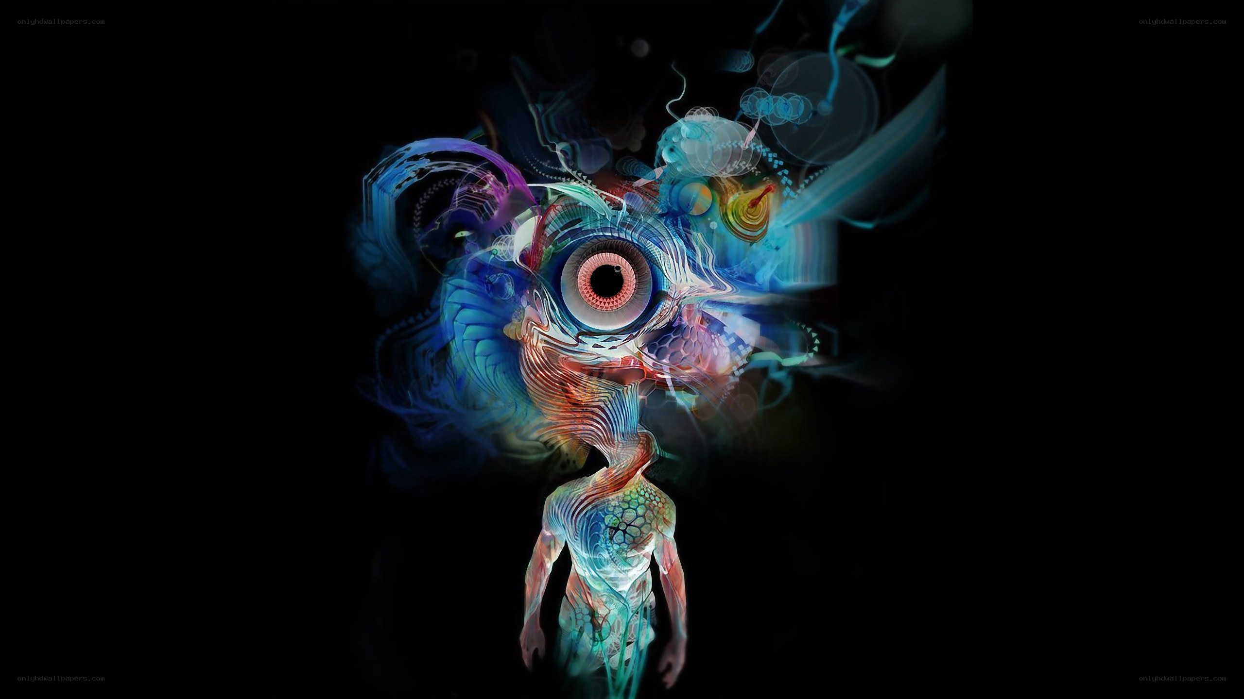 abstract digital art with eye