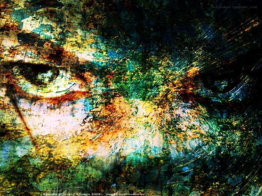 Abstract digital art with eye motif