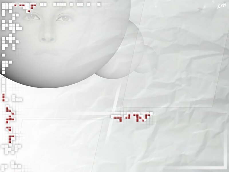 abstract digital art with face
