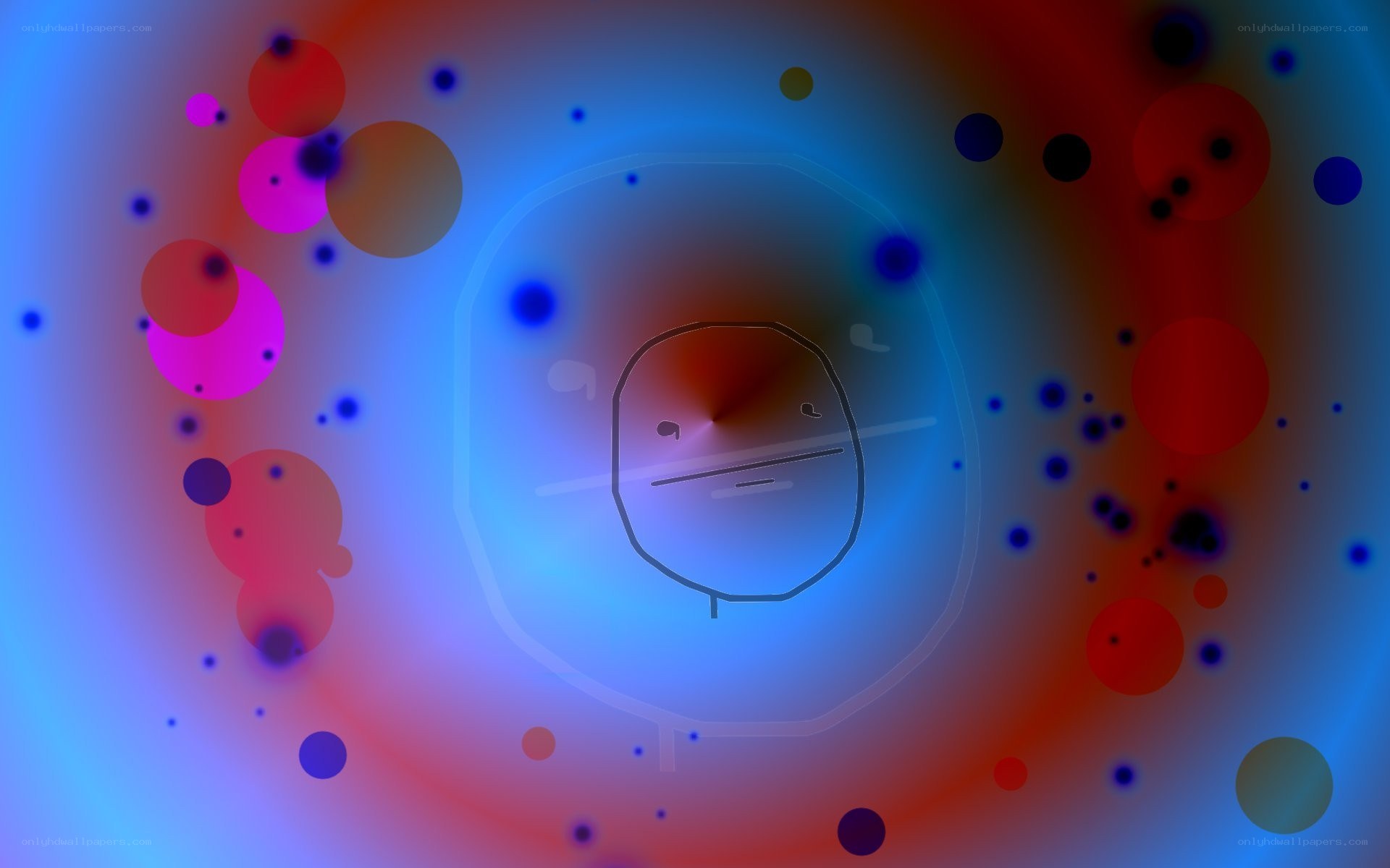 abstract digital art with face