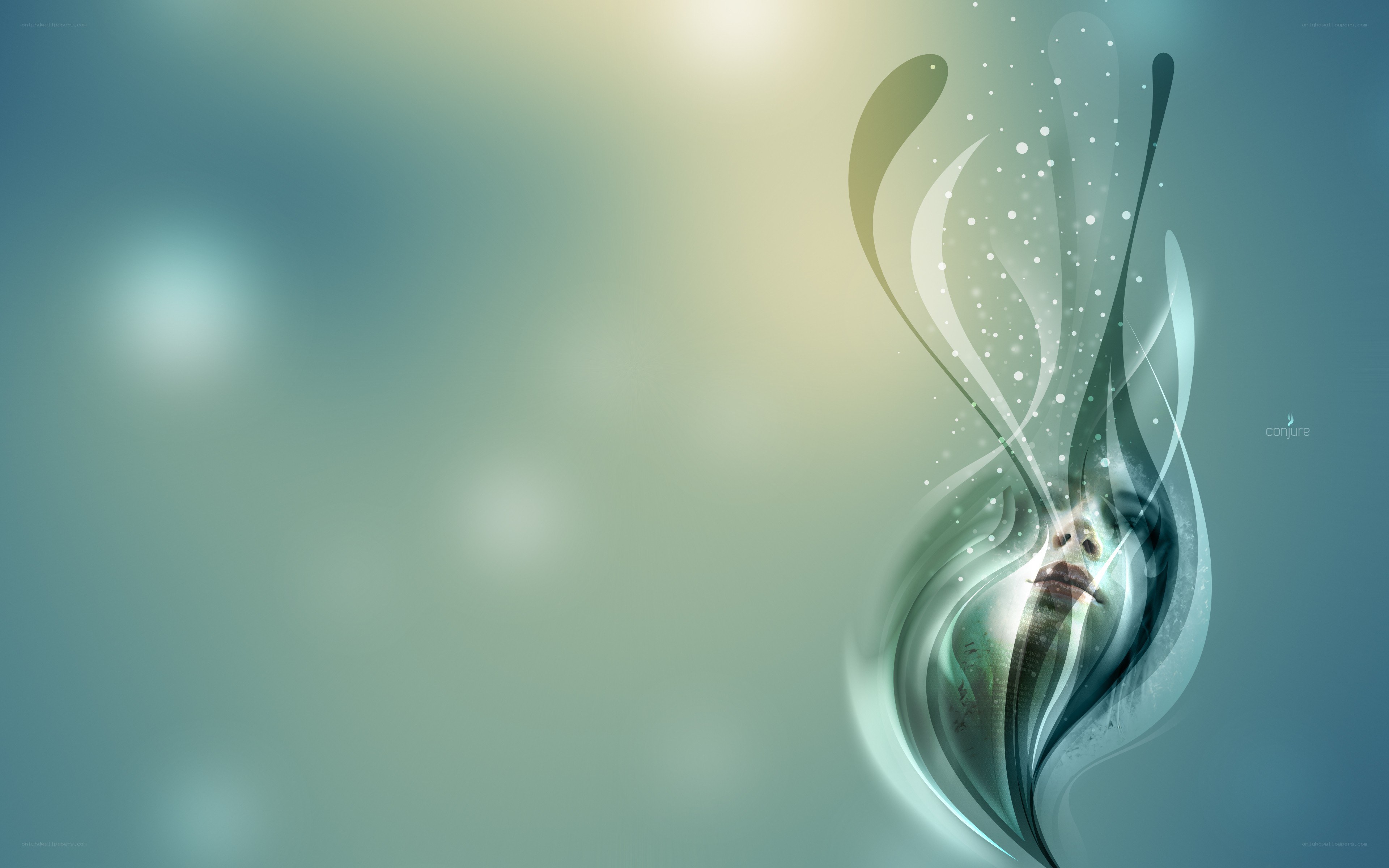 abstract digital art with face