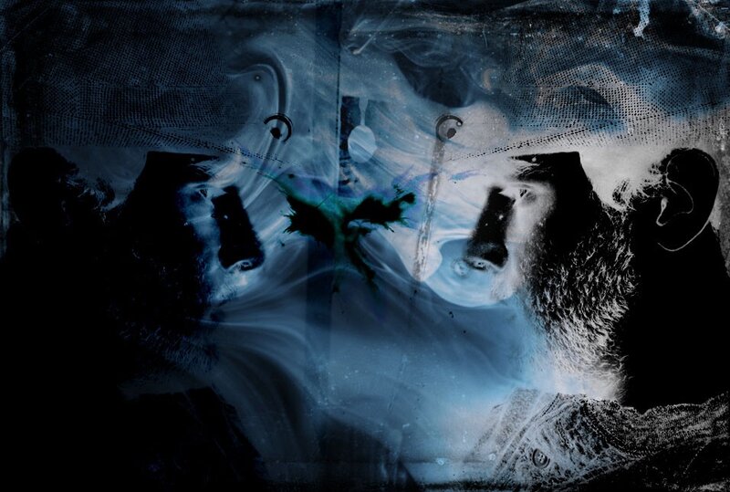 abstract digital art with faces