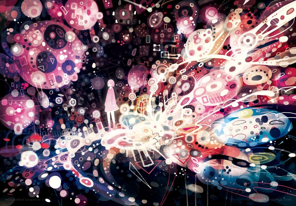 abstract digital art with figure