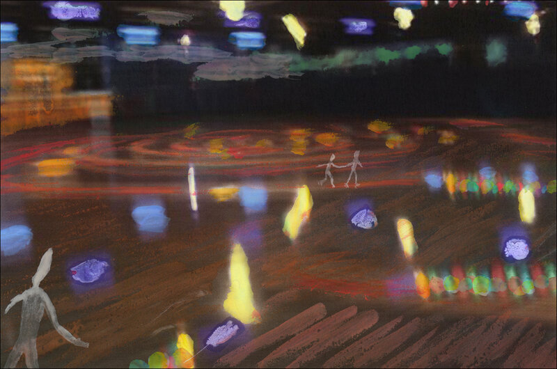 abstract digital art with figures