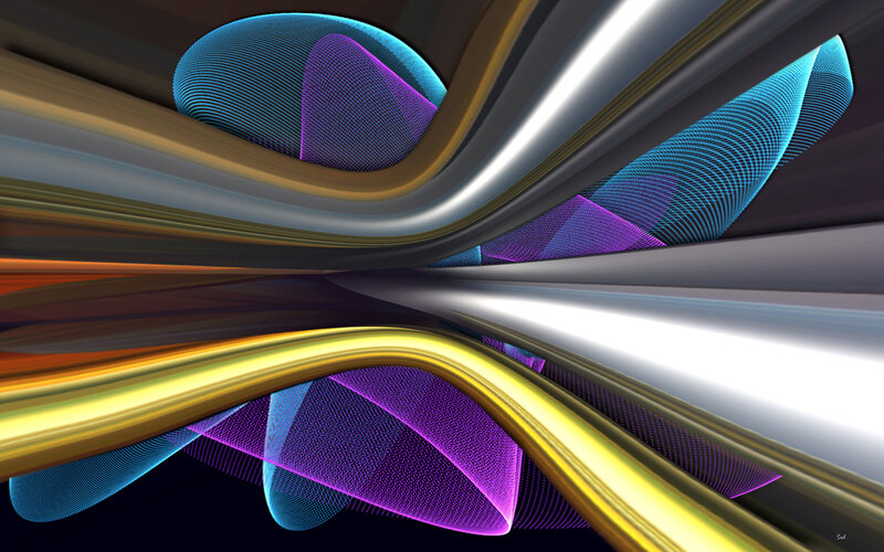 Abstract digital art with flowing lines