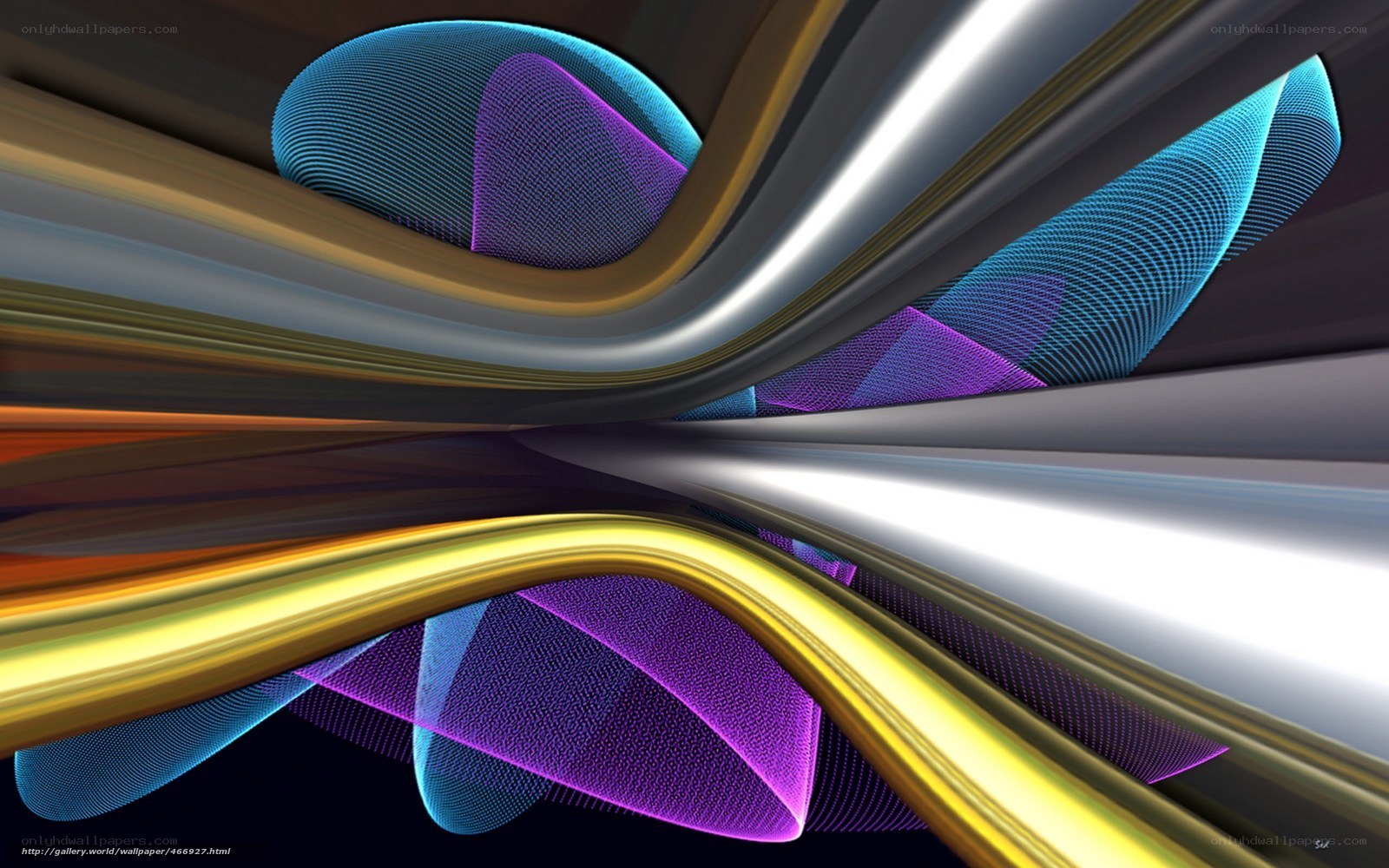 Abstract digital art with flowing lines