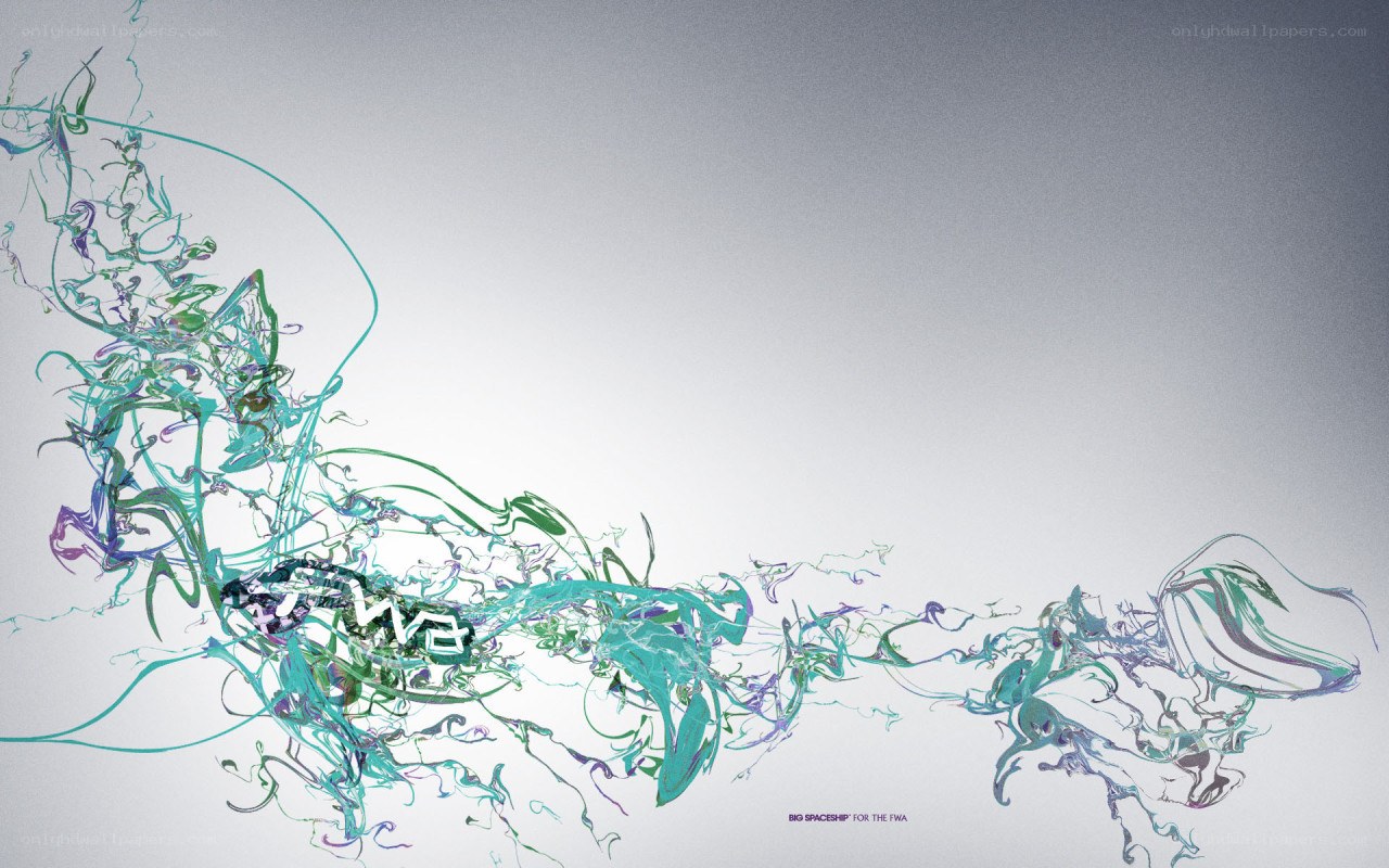 Abstract digital art with FWA logo