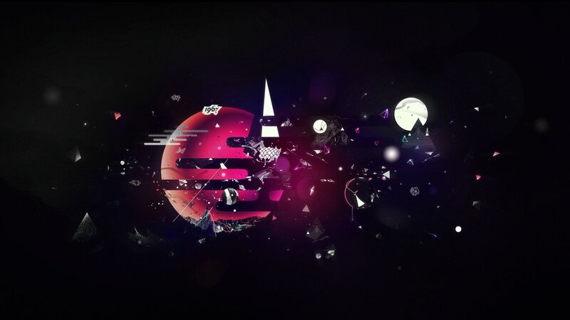 abstract digital art with geometric shapes