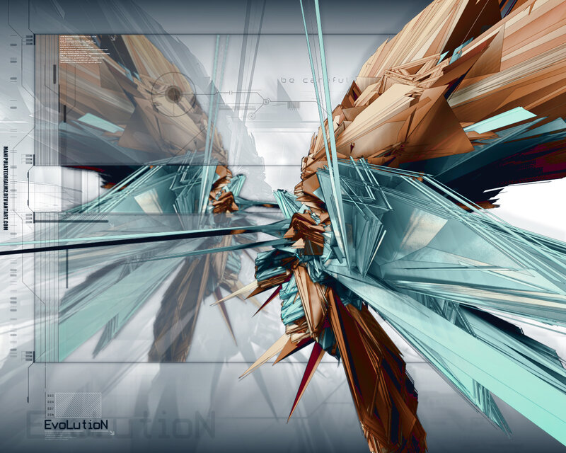 Abstract digital art with geometric shapes