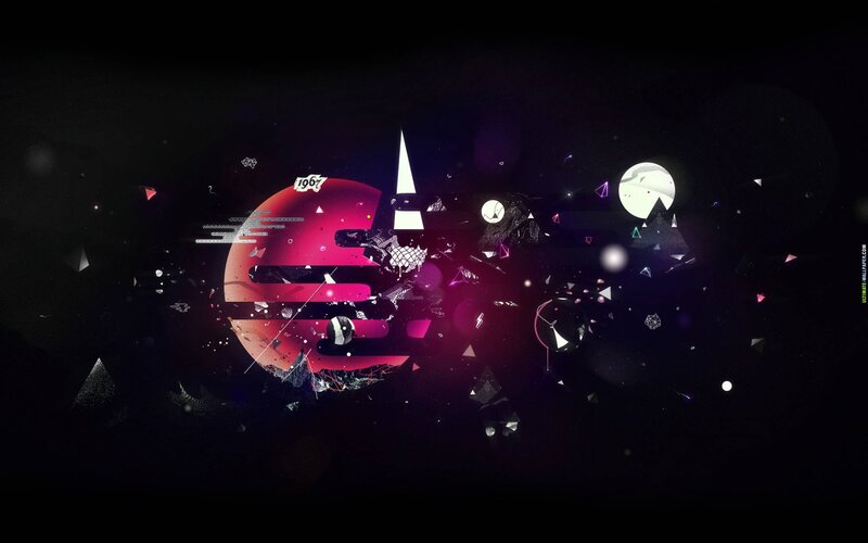 abstract digital art with geometric shapes