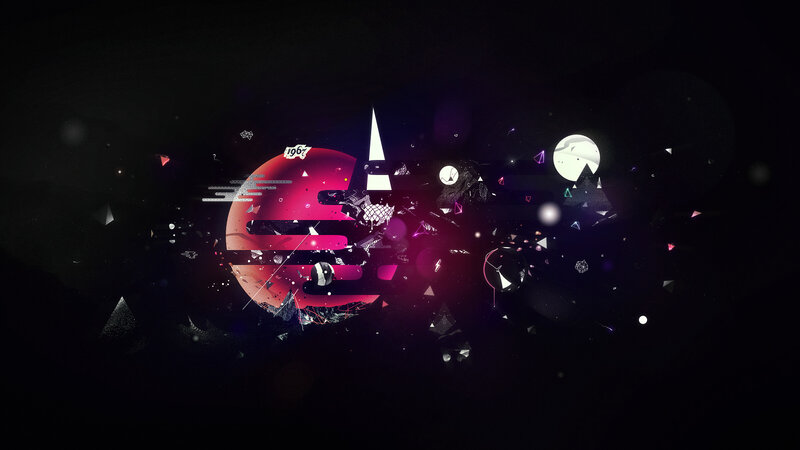abstract digital art with geometric shapes