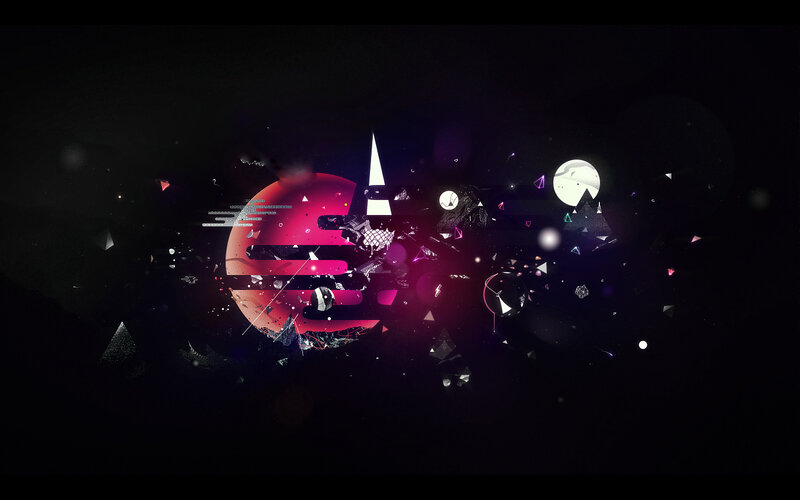abstract digital art with geometric shapes