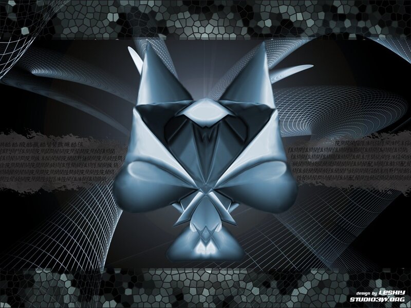 abstract digital art with geometric shapes