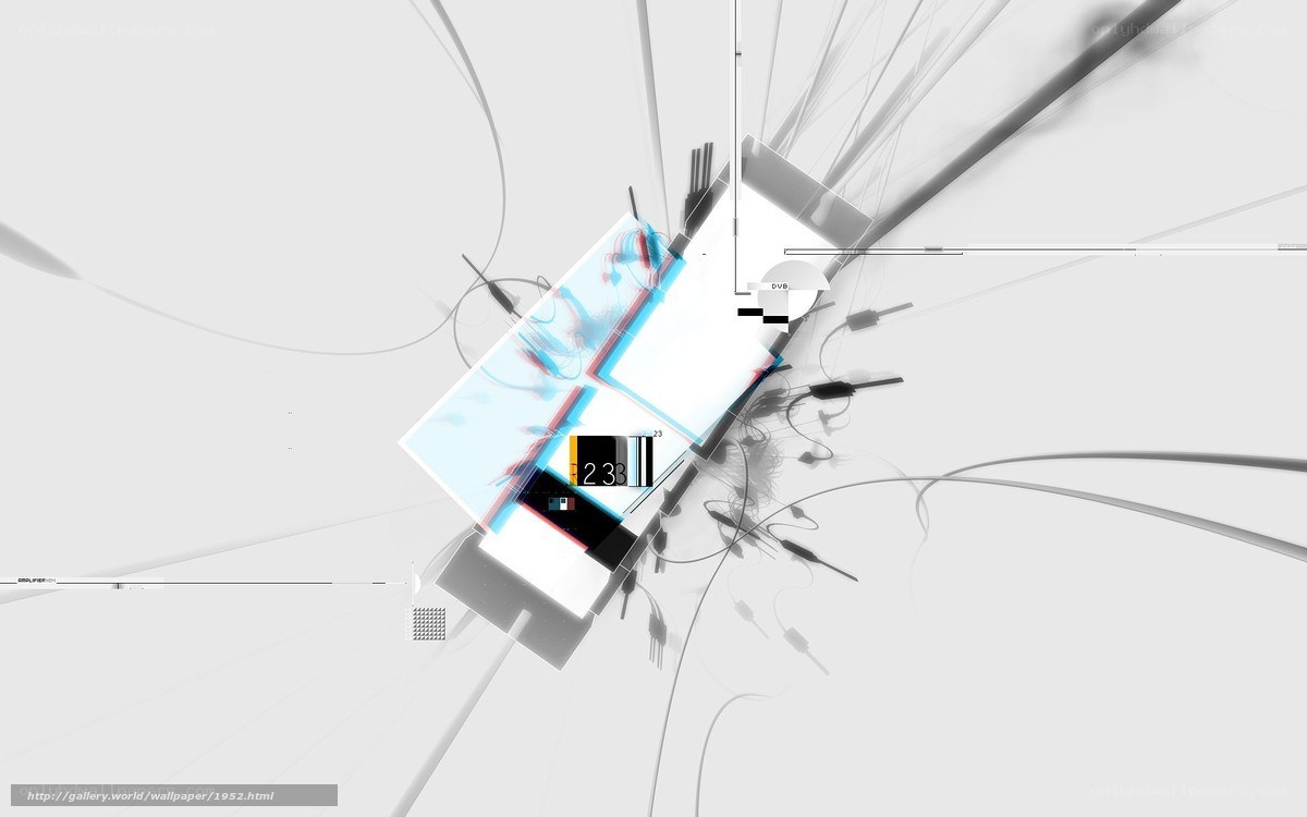 abstract digital art with geometric shapes