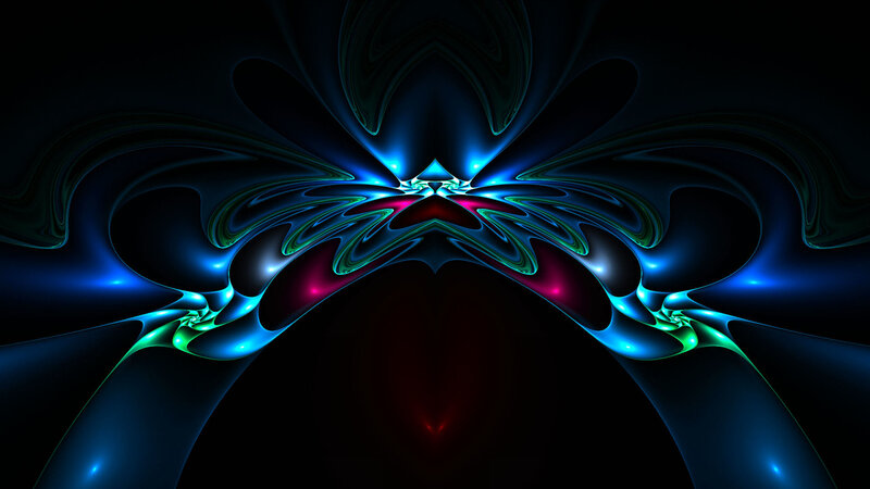 Abstract digital art with glowing colors