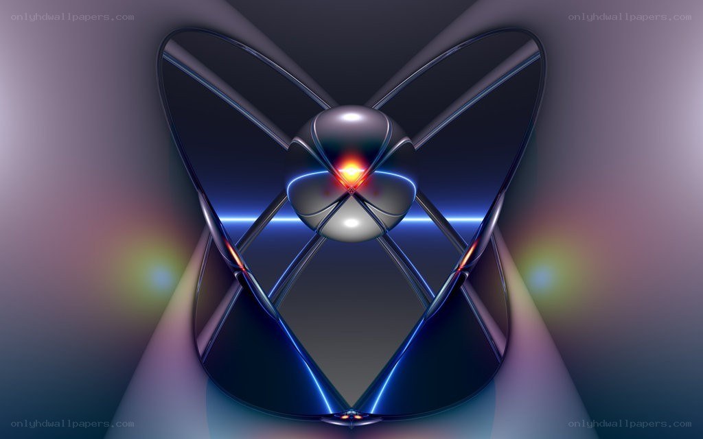 Abstract digital art with glowing core