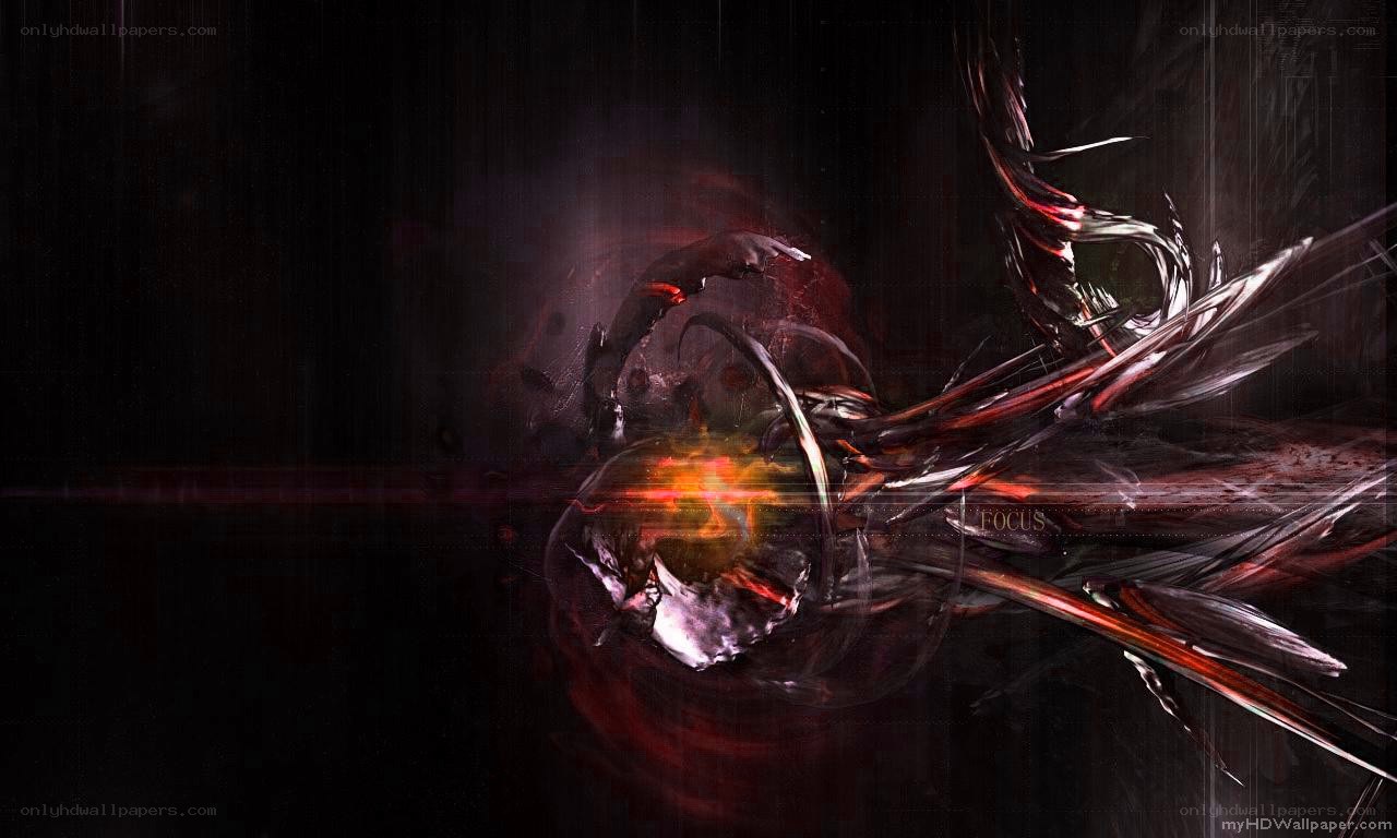 abstract digital art with glowing core