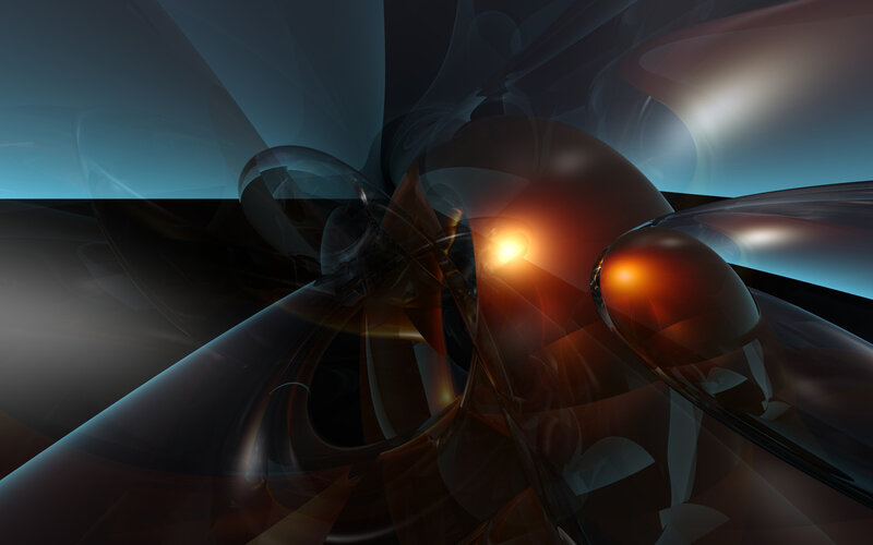 abstract digital art with glowing light