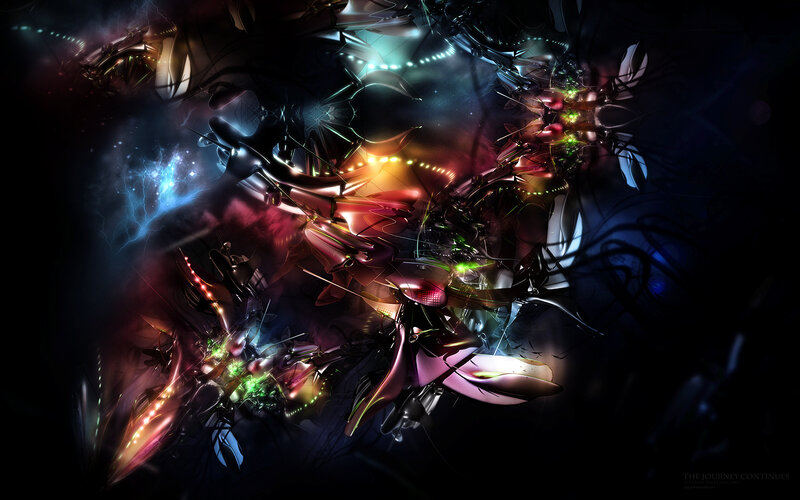 abstract digital art with glowing lights
