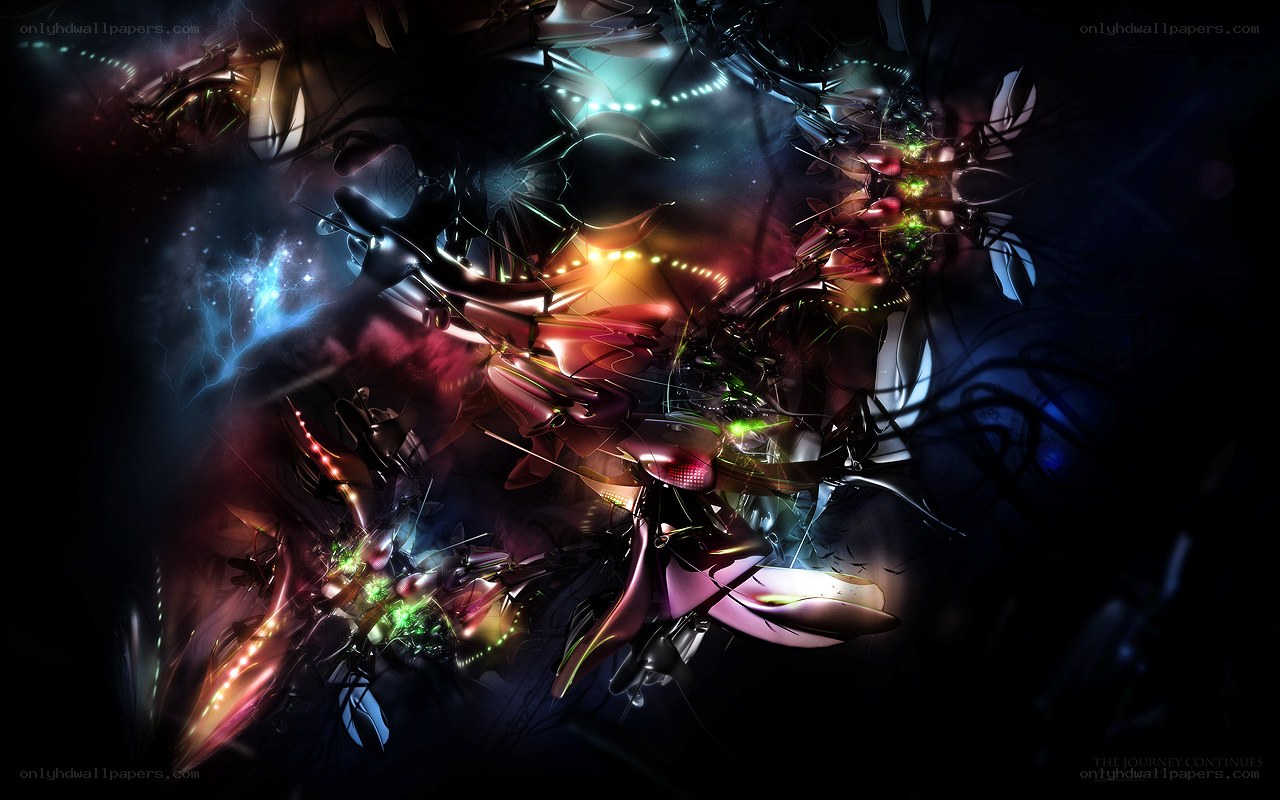 abstract digital art with glowing lights