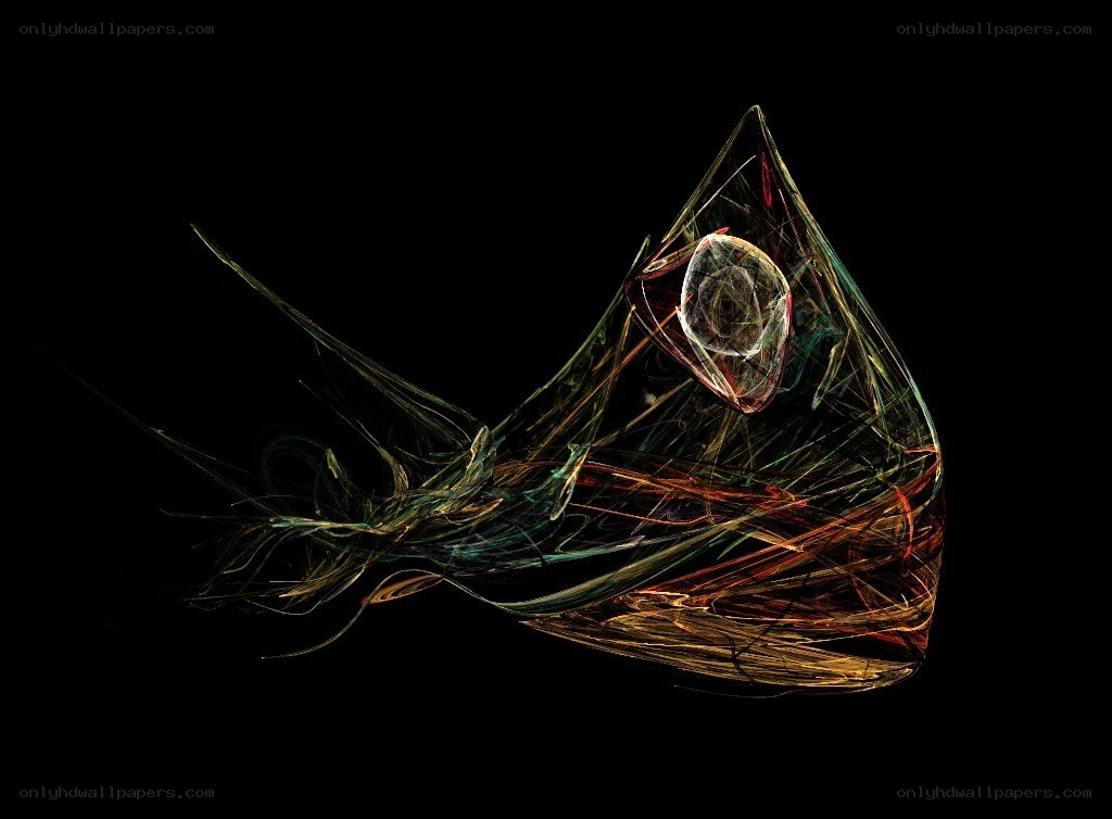 Abstract digital art with glowing lines