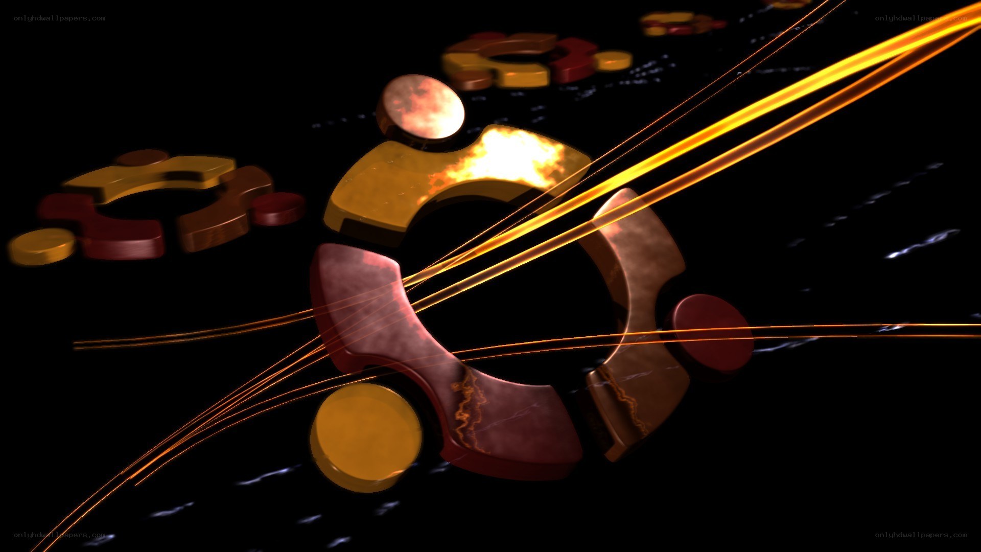 abstract digital art with glowing lines