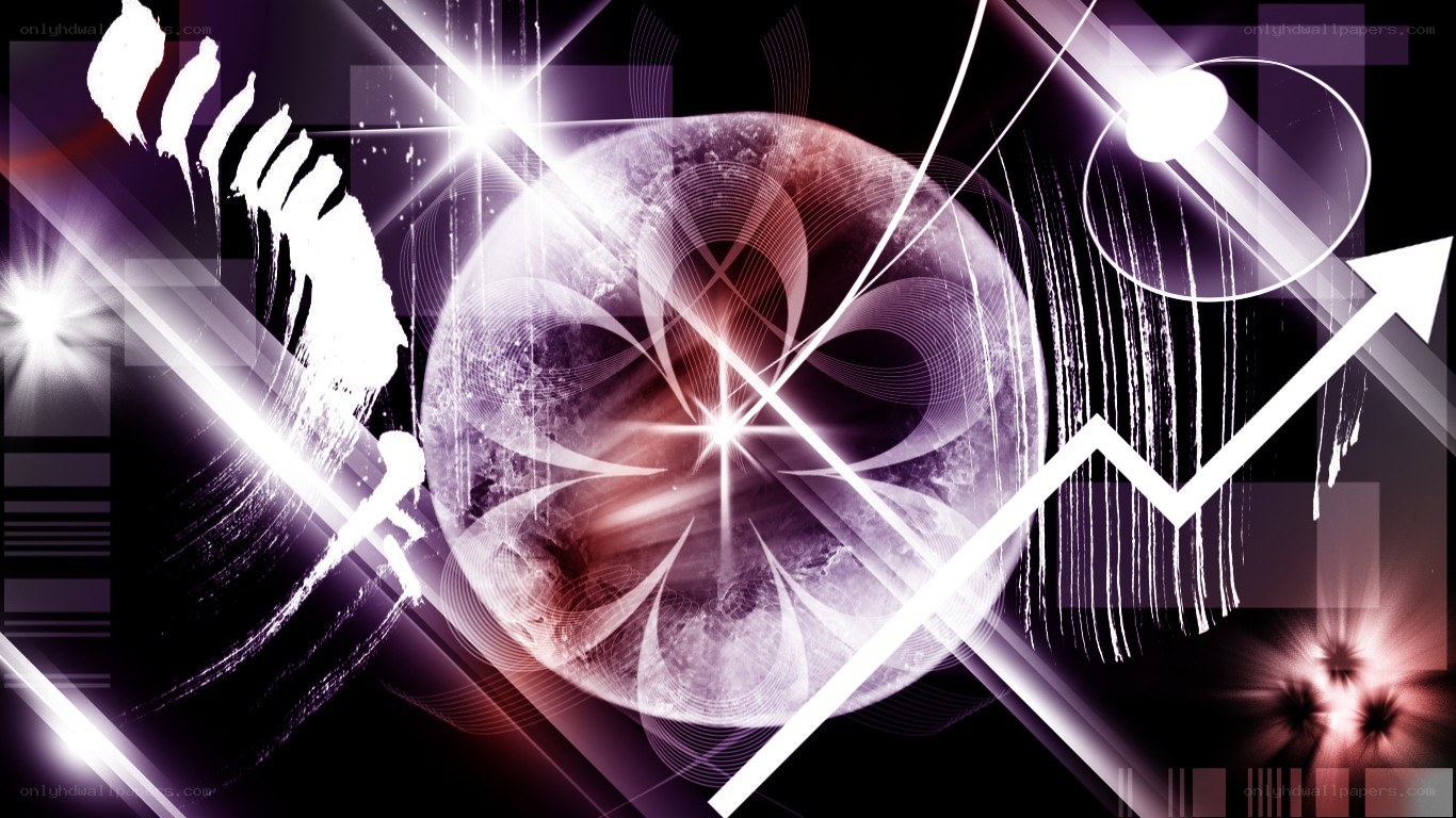 abstract digital art with glowing lines