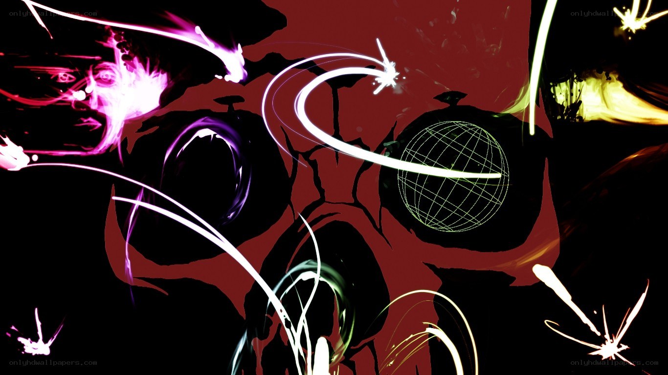 abstract digital art with glowing lines