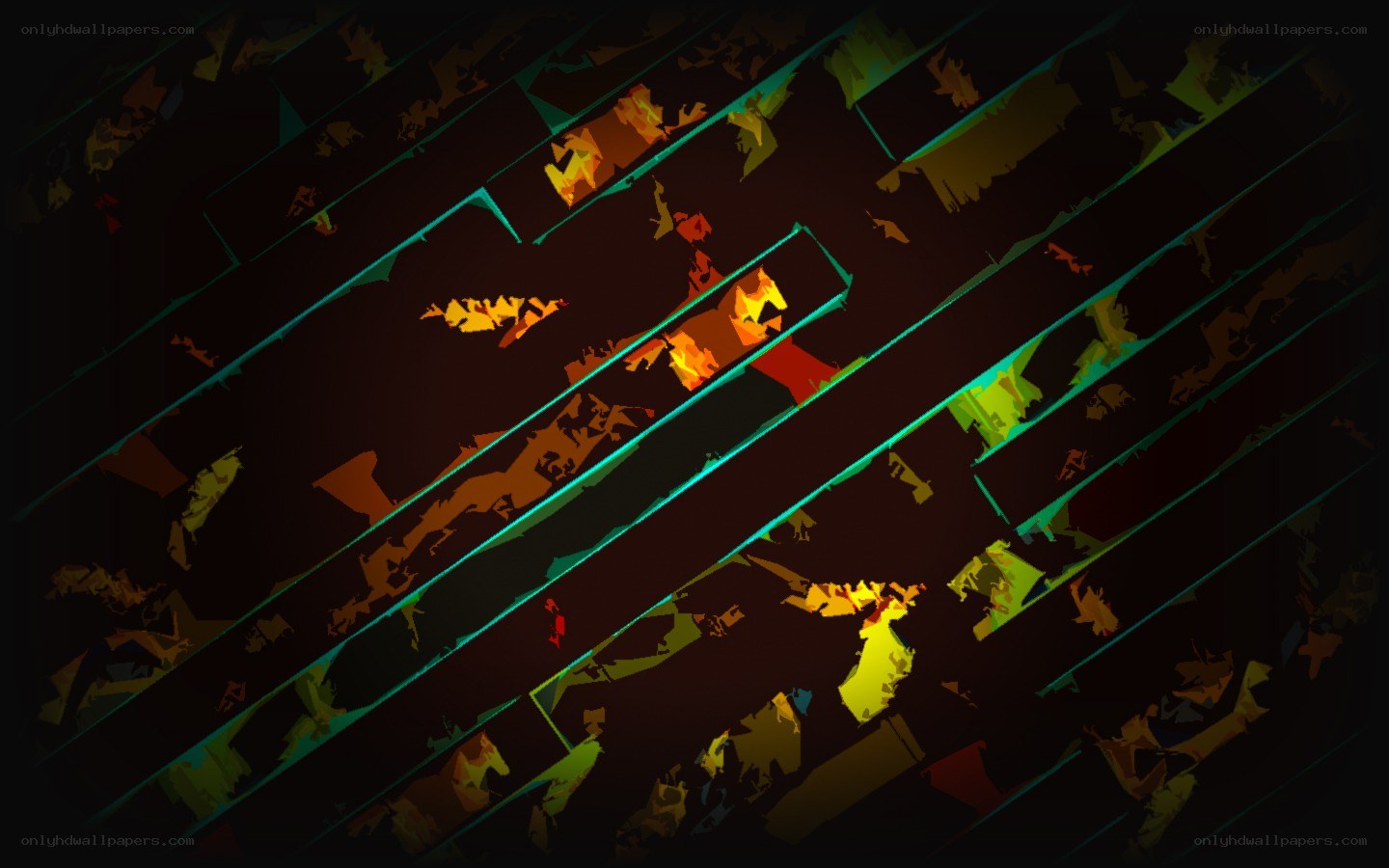 abstract digital art with glowing lines