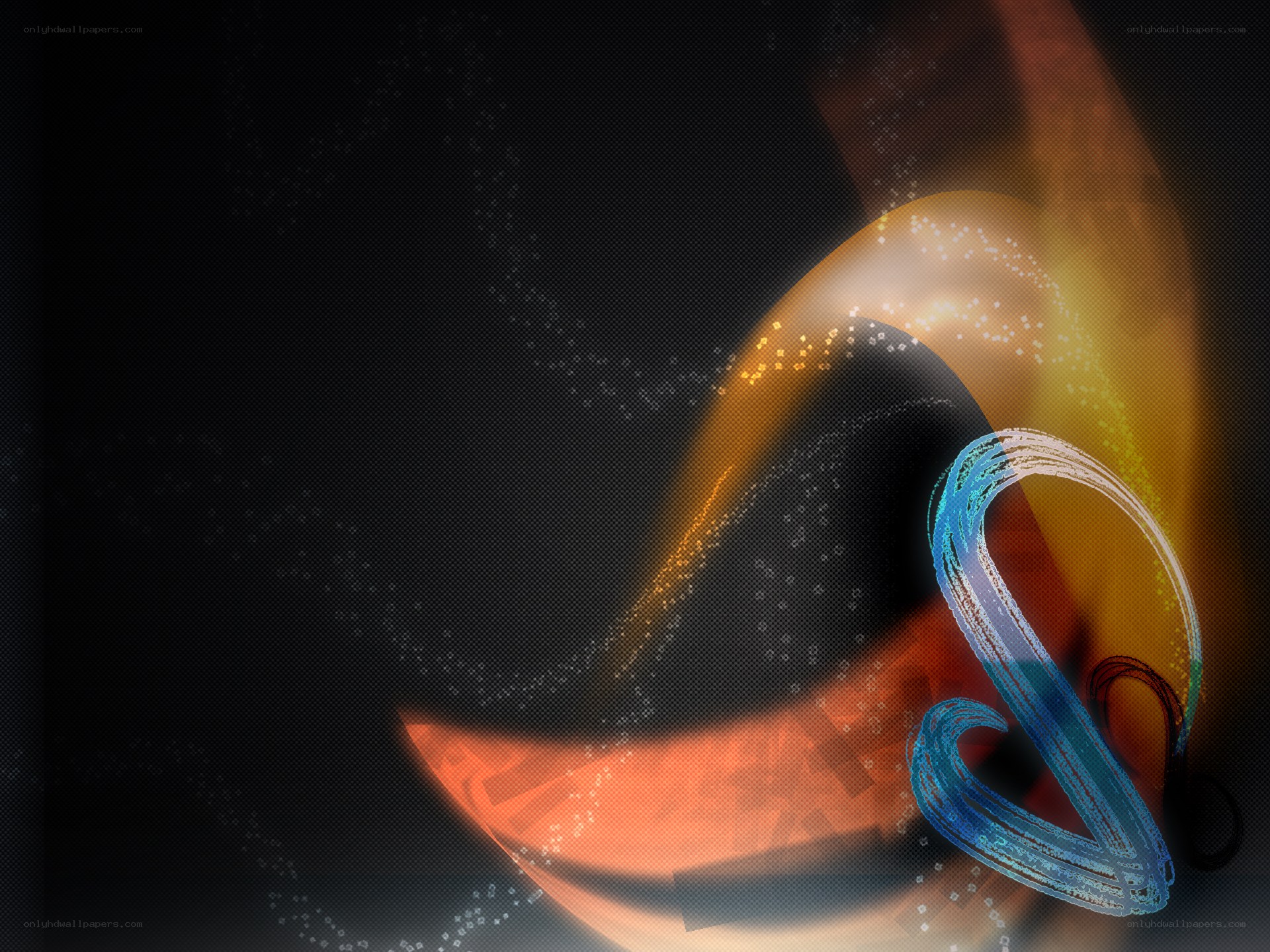 Abstract digital art with glowing lines