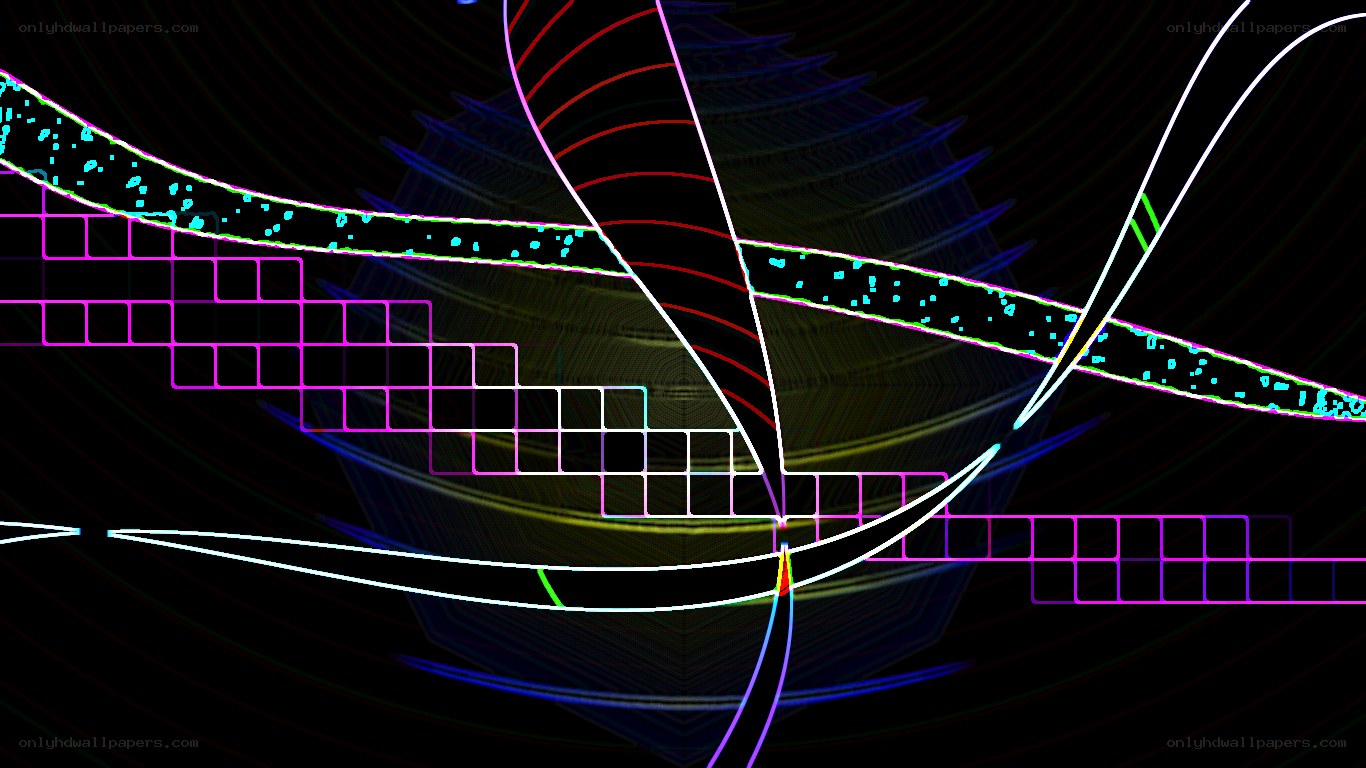 Abstract digital art with glowing lines