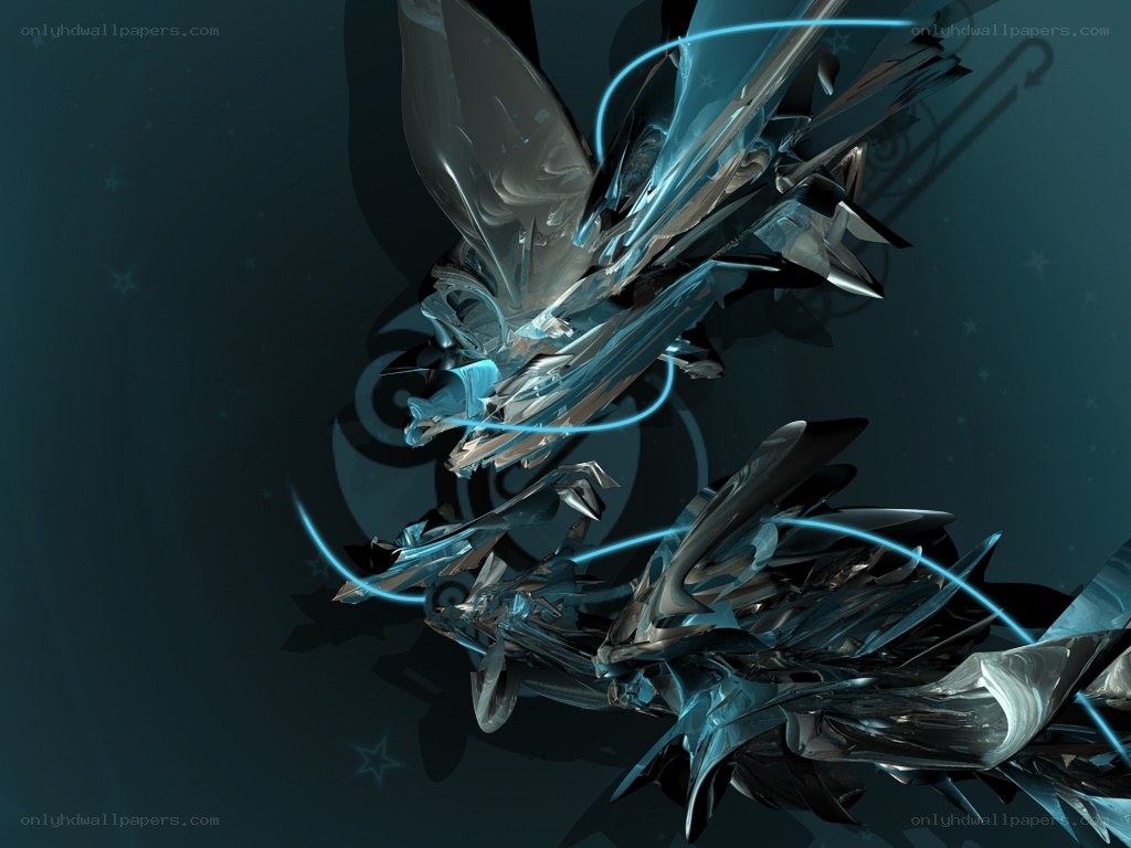 Abstract digital art with glowing lines