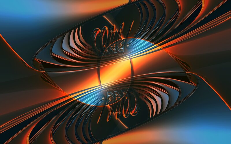 Abstract digital art with glowing lines