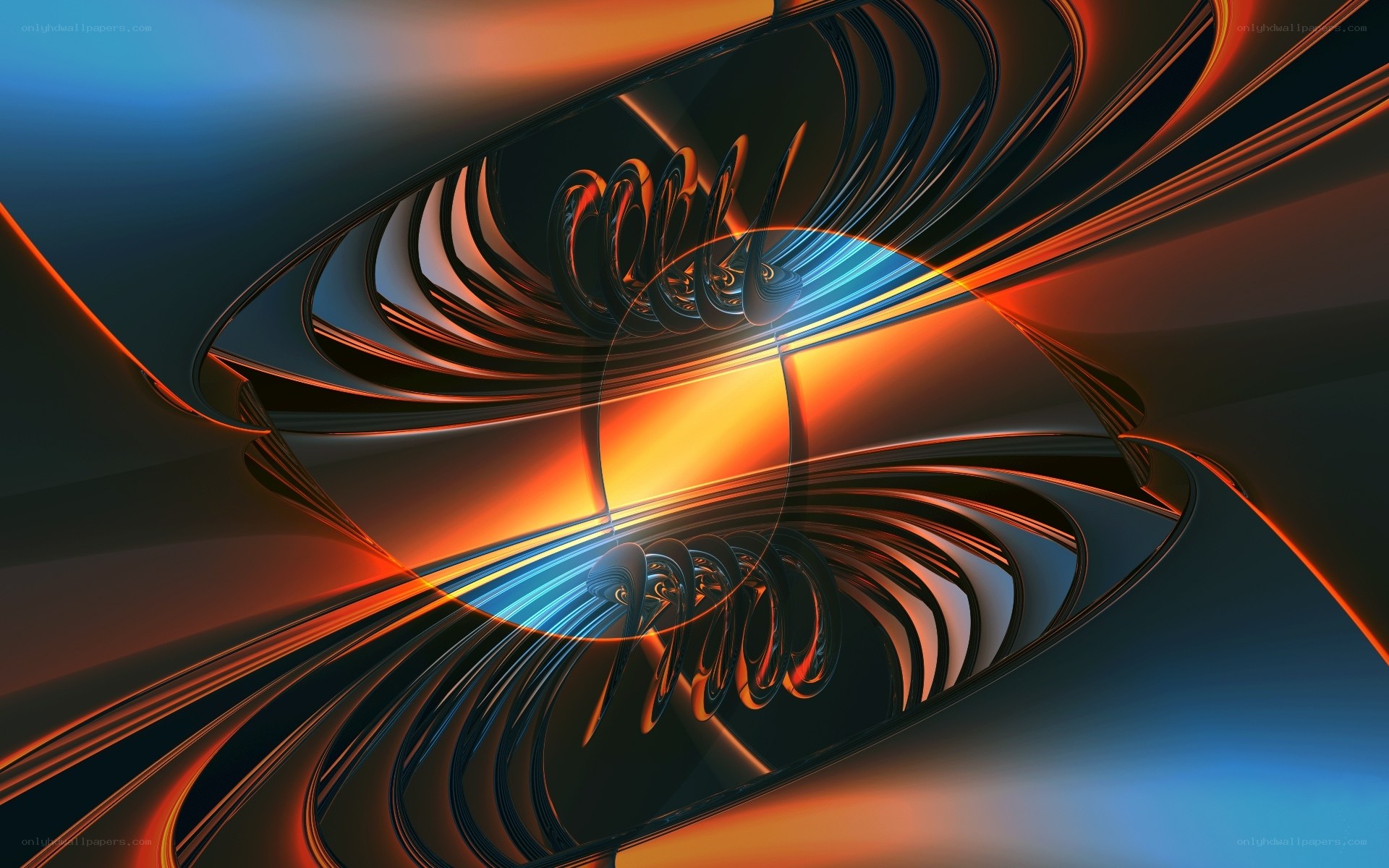 Abstract digital art with glowing lines