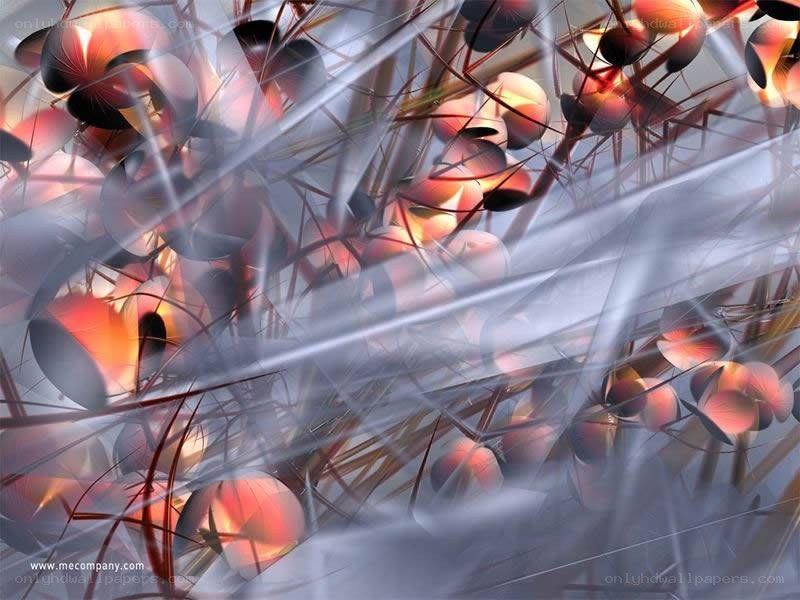 abstract digital art with glowing orbs
