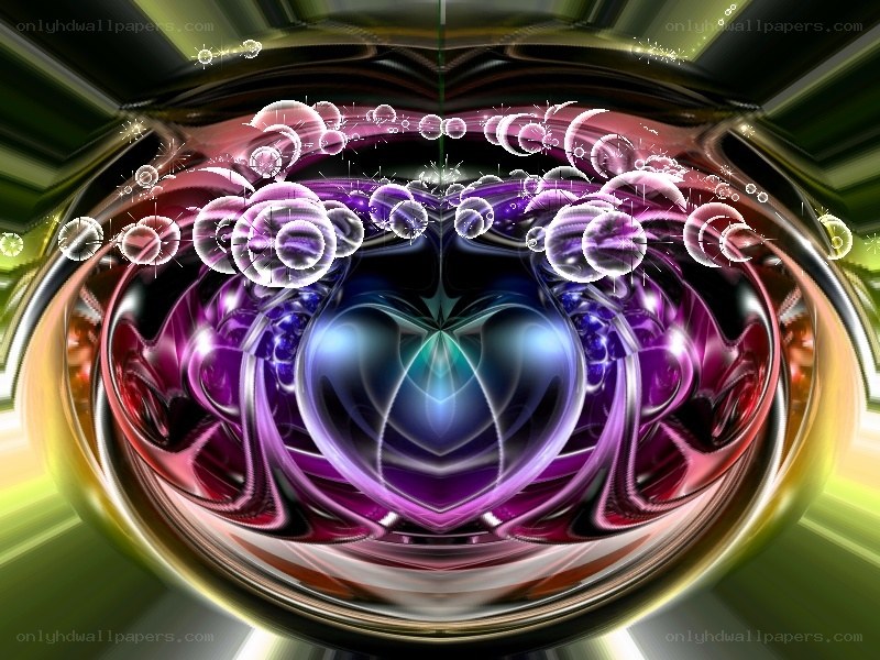 Abstract digital art with glowing orbs