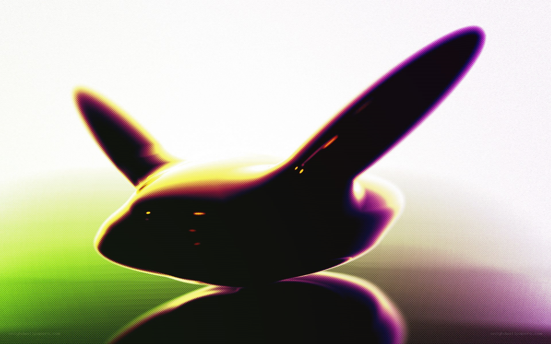 abstract digital art with glowing shapes