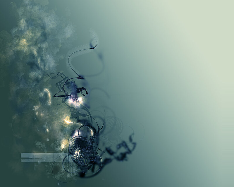 Abstract digital art with glowing swirls