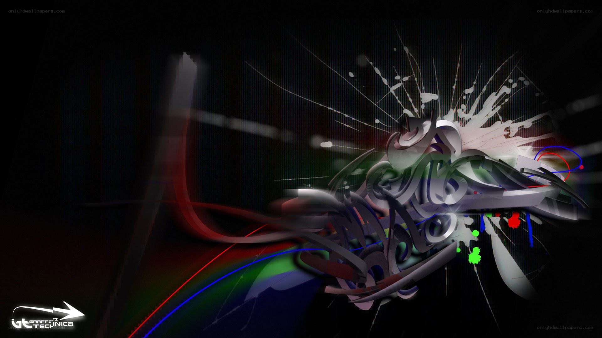 Abstract digital art with graffiti style