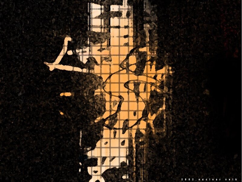 abstract digital art with grid pattern