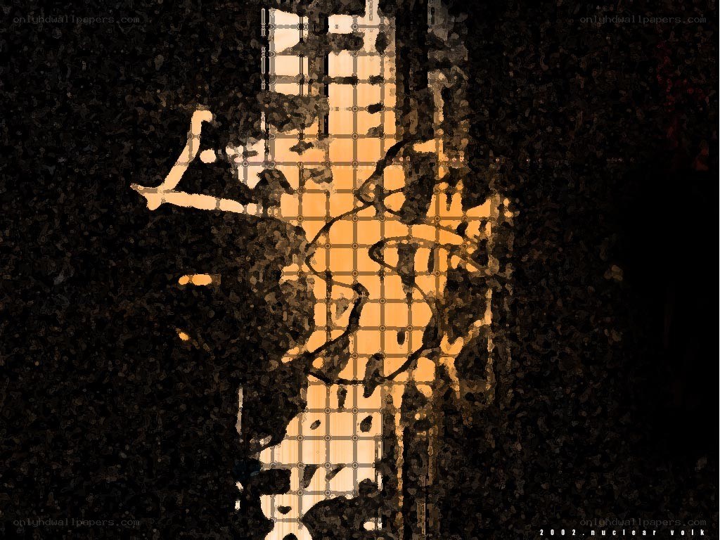 abstract digital art with grid pattern