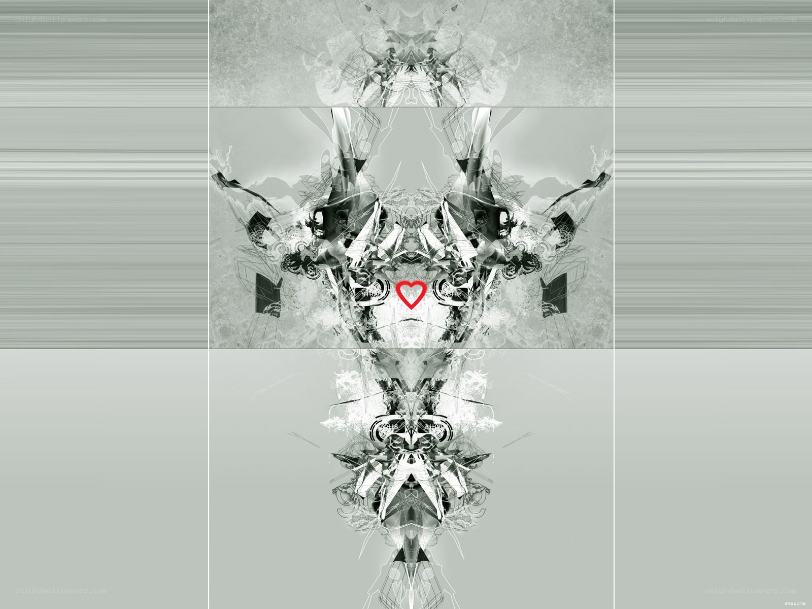 abstract digital art with heart