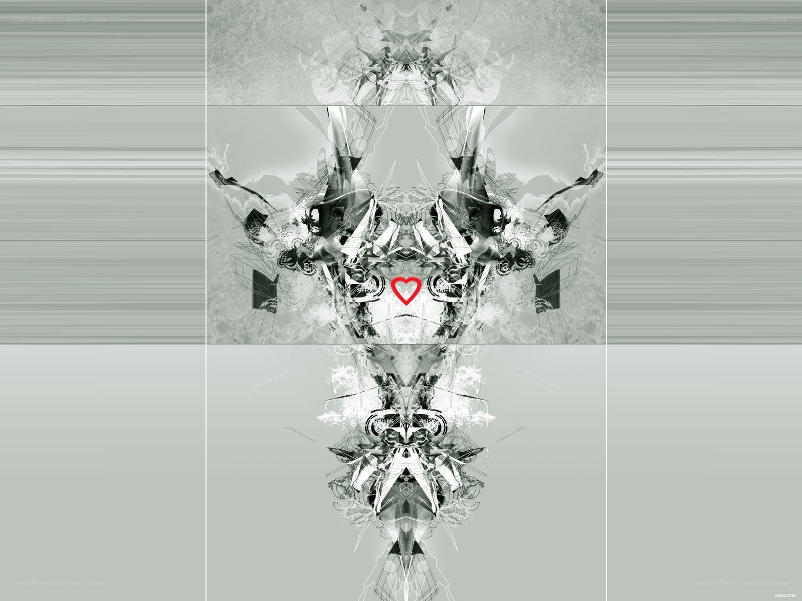 abstract digital art with heart