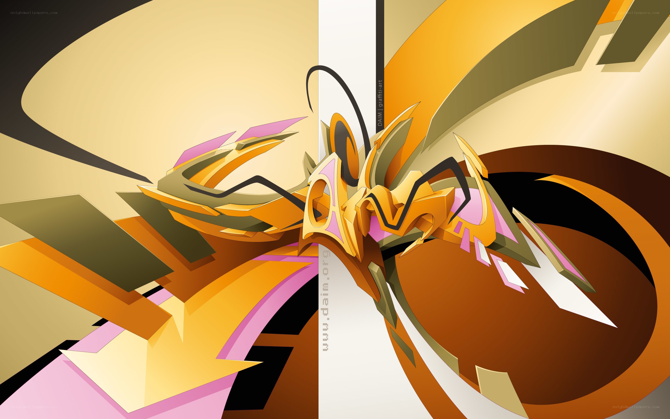 abstract digital art with insect design